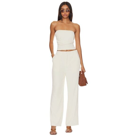 SNDYS Roma Pants in Ivory XLarge New Womens Wide Leg Trousers - Picture 1 of 10
